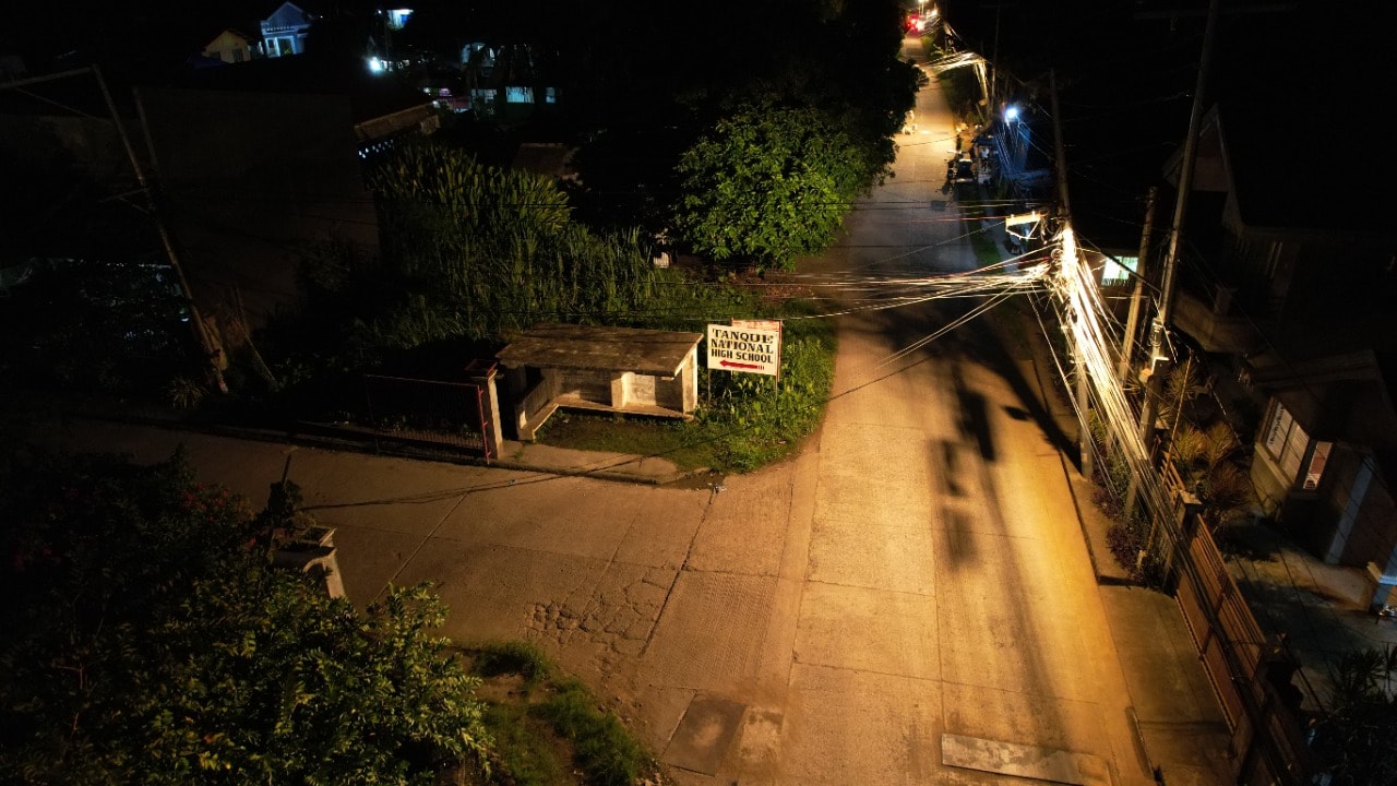 Newly installed LED Streetlights illuminate Sitio Ilawod, Brgy. Tanque ...