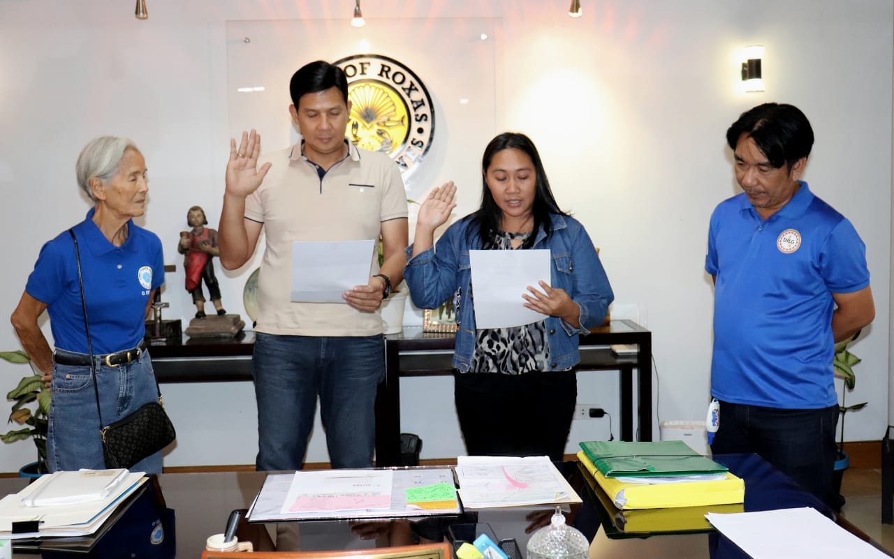 Oath taking of Punta Cogon Barangay Kagawad and Culasi SK Chairman ...