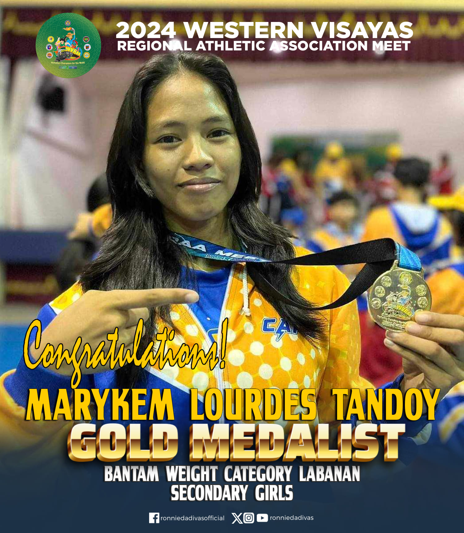 Marykem Tandoy captures Bantamweight GOLD Medal at WVRAA 2024 Bigger